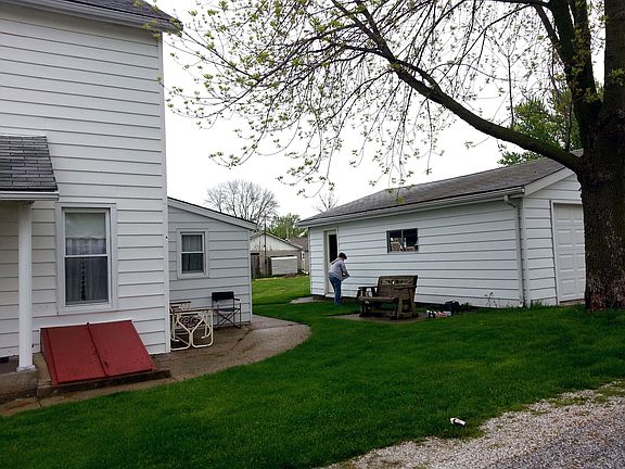 back porch area and garage
