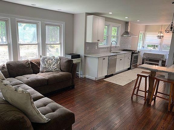 Open family room and kitchen