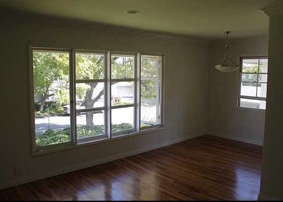 View from dining room area window