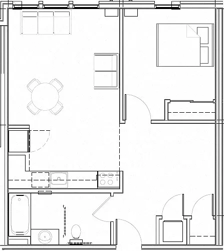 Floor plan 1 Bedroom
