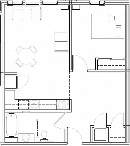 Floor plan 1 Bedroom