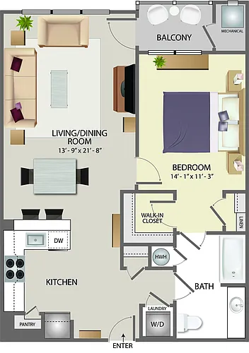 Floor plan 1J