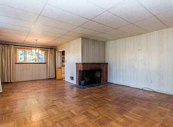 Open living and dining room spaces have great flow