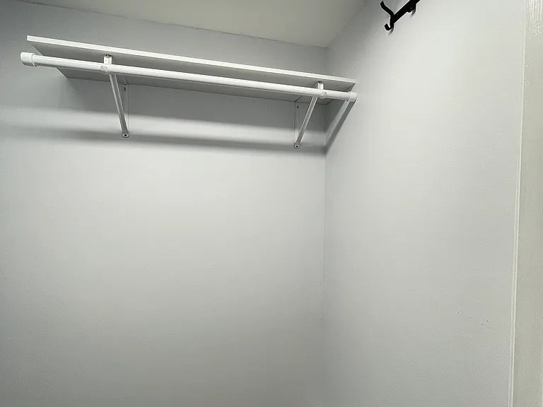 Walk in closet from garage