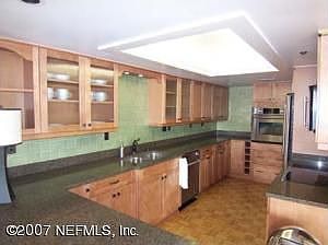 Floor to Ceiling Glass Tiles, Jenn Air Pro Stainless Steel appliances