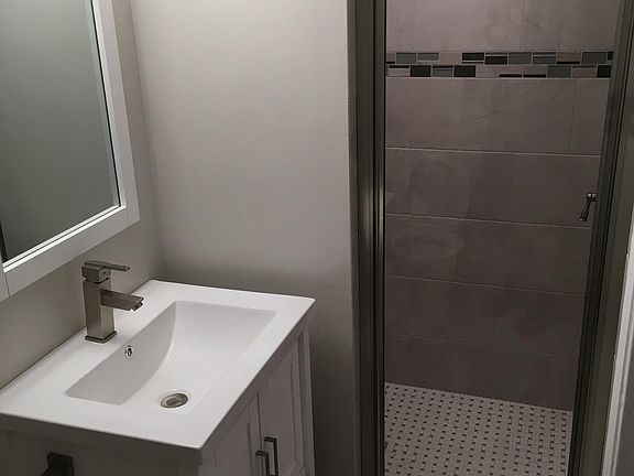 Full bath with walk-in shower.