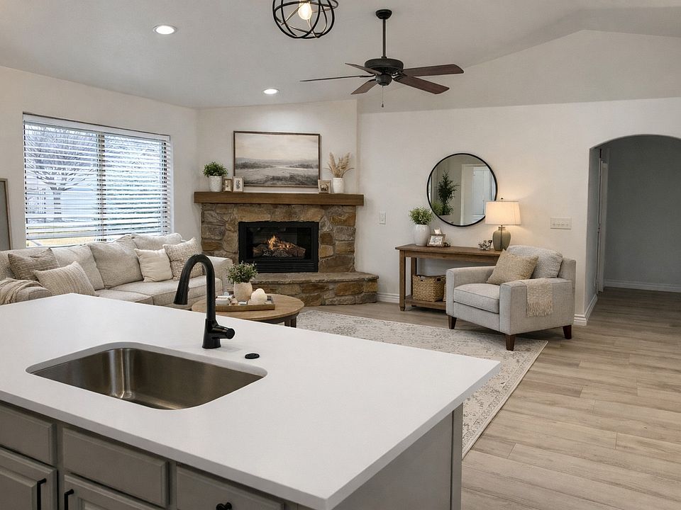 Family Room area with gas fireplace