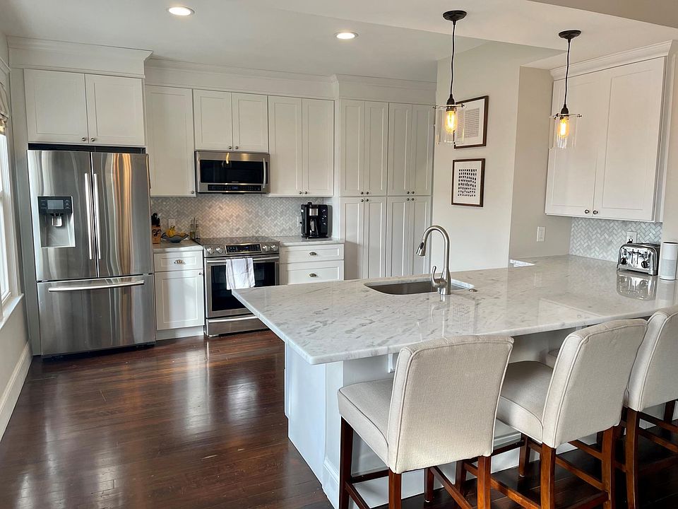 Full renovated open concept kitchen and living space.