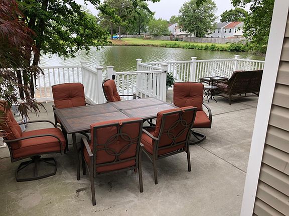 Large patio for eating and entertaining