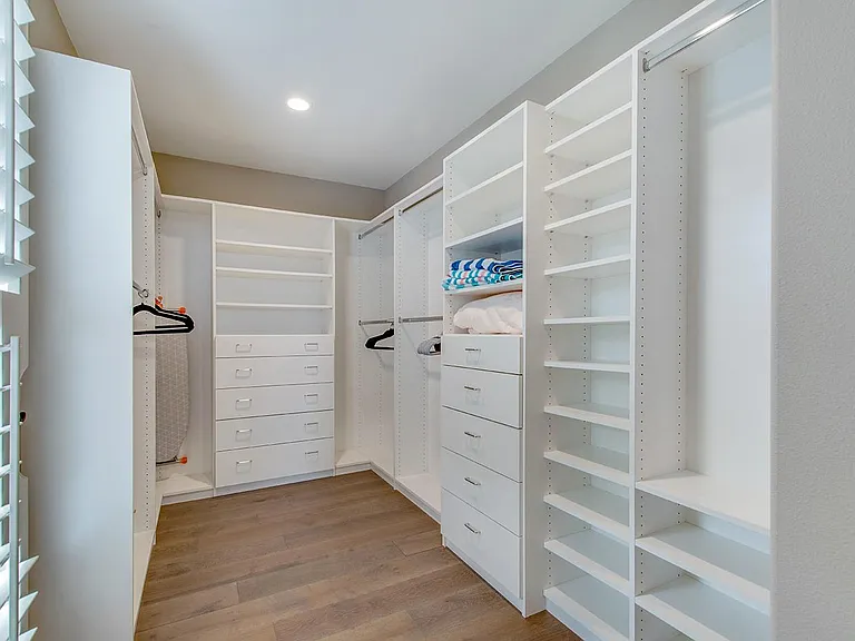 Large walk-in closet in the master bedroom