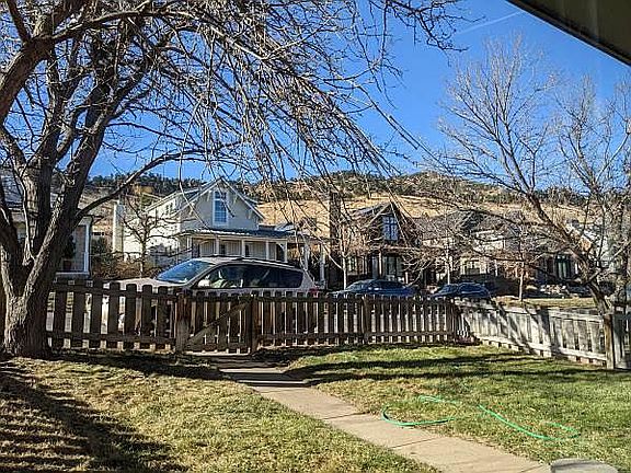 Looking out of the front door towards Sanitas.