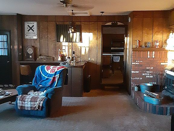 Bar room,wood fireplace 