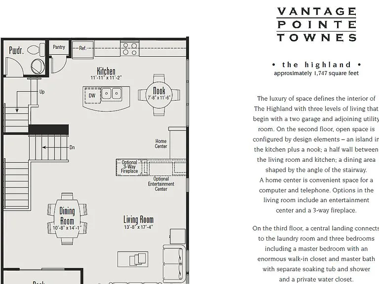 Main Floor and Description of Unit. Unit includes "3-way fi