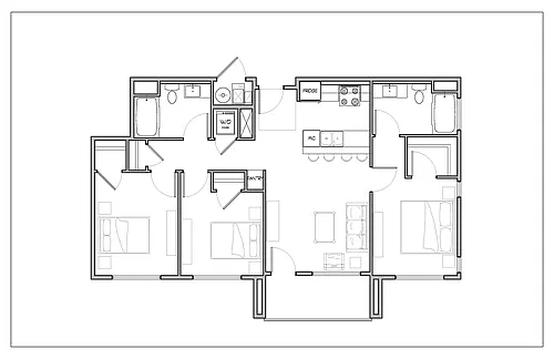 Floor plan 3 Bedroom