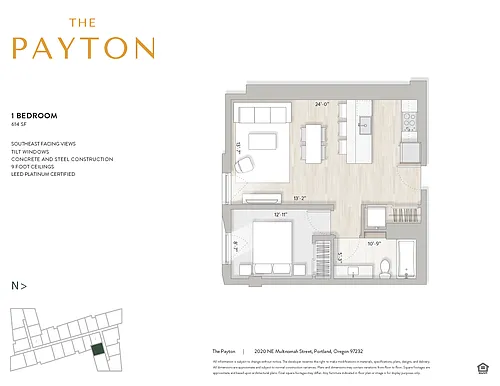 Floor plan 1x1 Classic