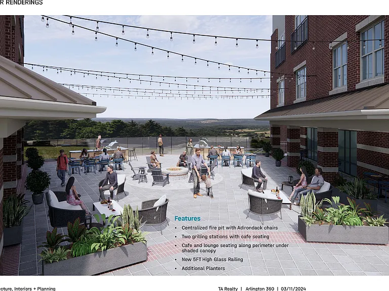 Rendering of the Courtyard Refresh with New Furniture