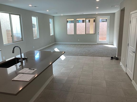 View from kitchen to living room