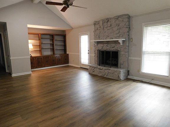 large den with bookcase