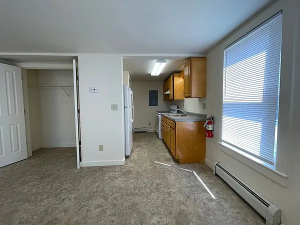 kitchen view from living/bedroom area