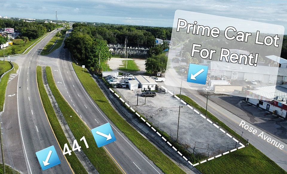 Prime Car Lot For Rent with 2 Frontages in Orlando!