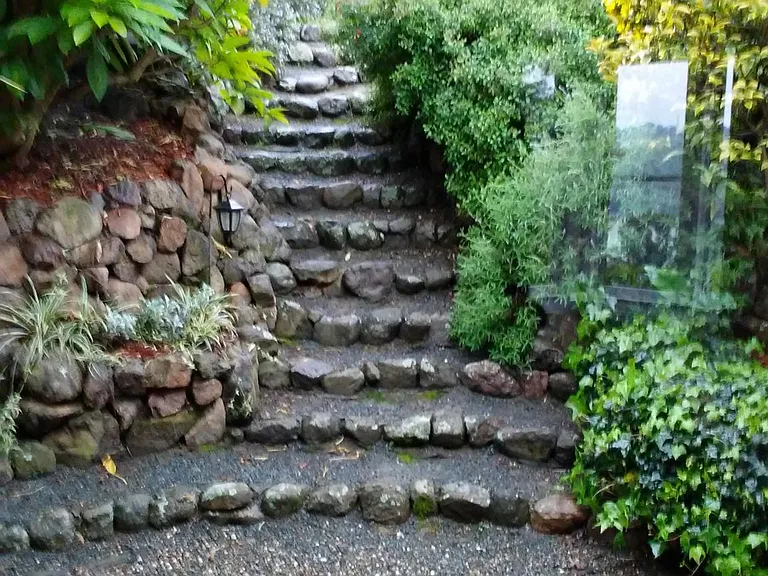The private garden from the back bedroom.