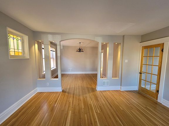 Living room into dining room