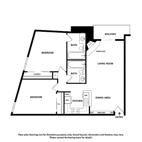 Floor plan 2X2 B
