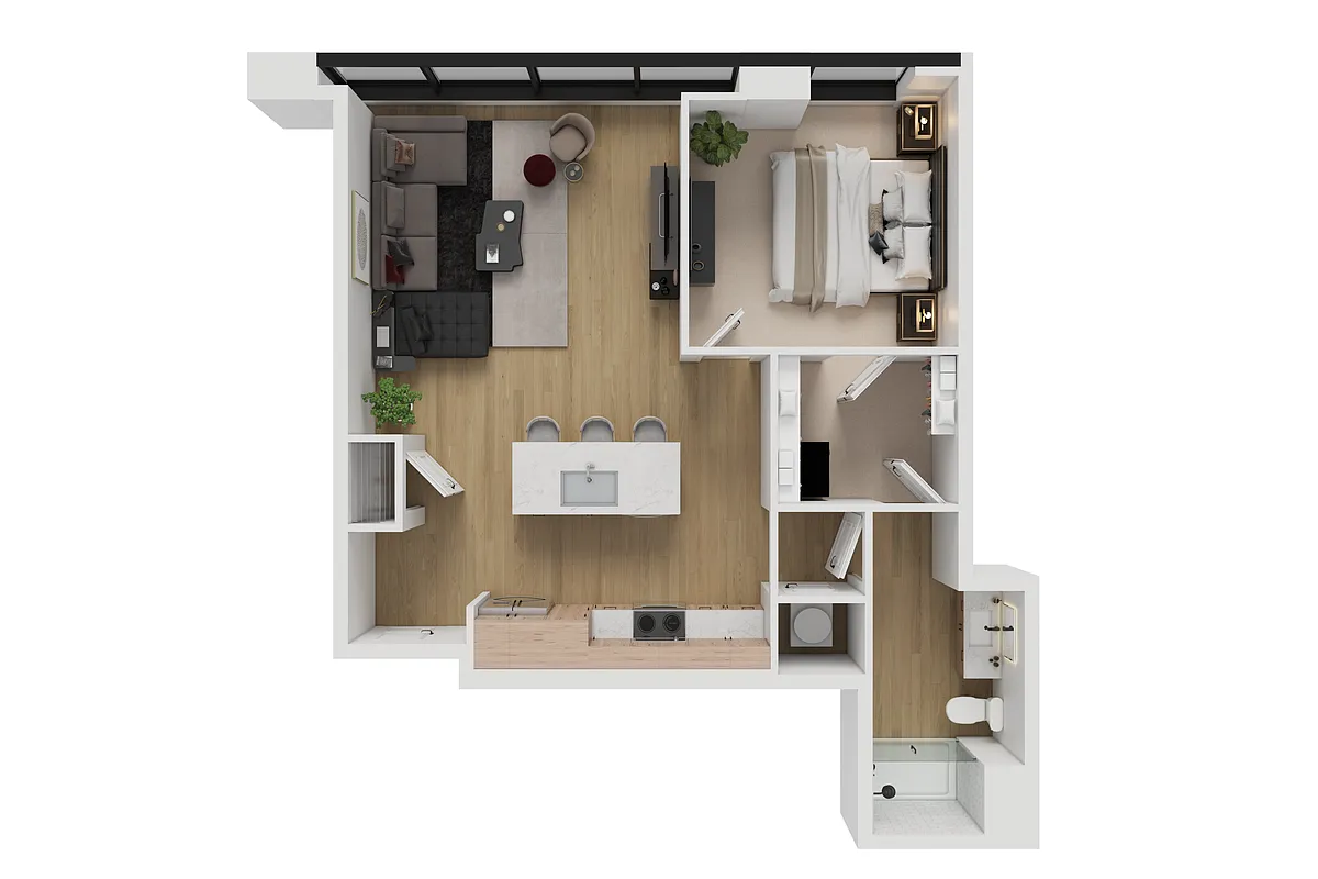 Floor plan 1 Bedroom Apartment