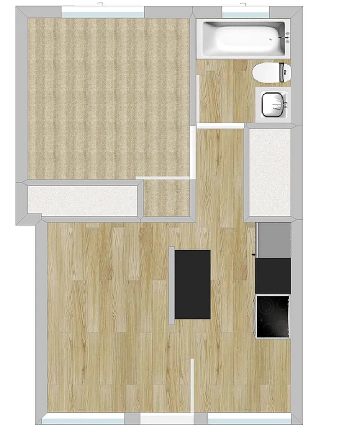 Floor plan 1X1