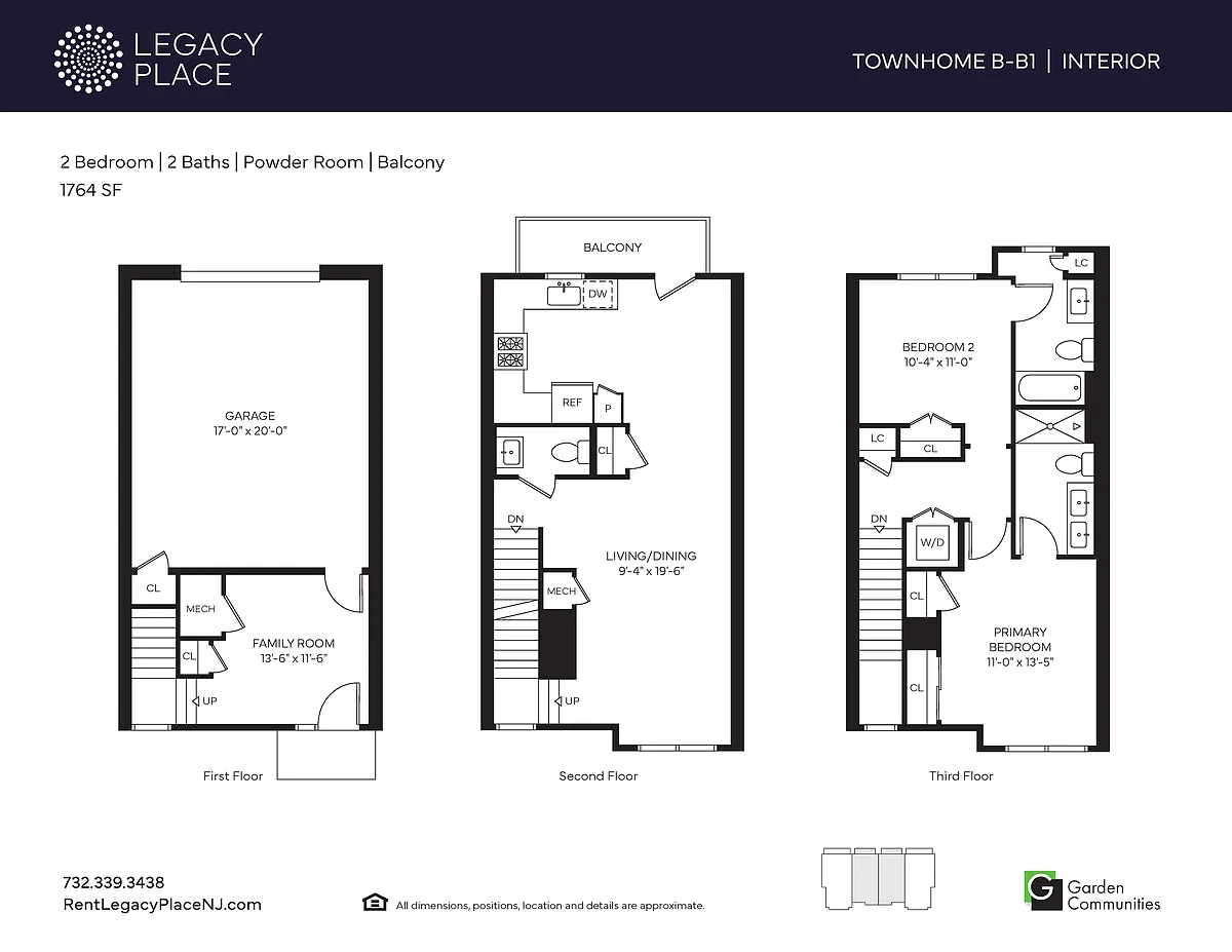 Floor plan $2.18/sq.ft. - Townhome B-B1