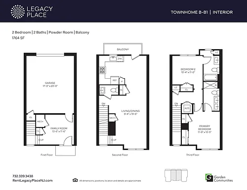 Floor plan $2.18/sq.ft. - Townhome B-B1