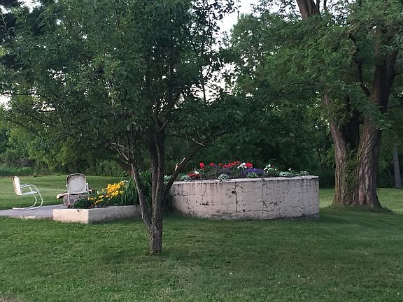 Backyard firepit area