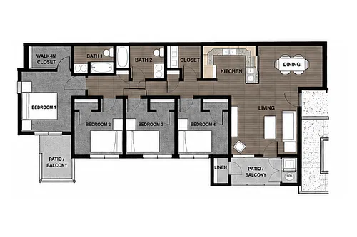 Floor plan Four Bedroom