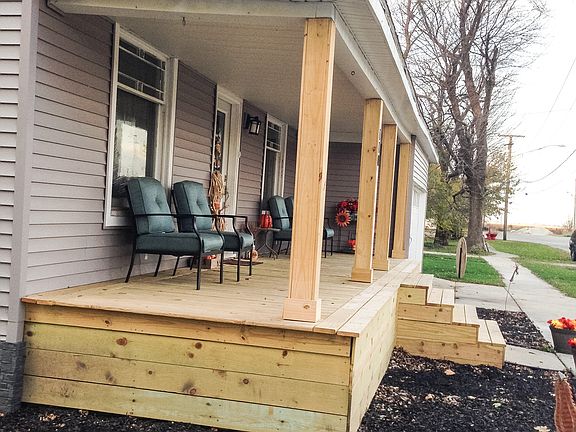 Front porch built 2016