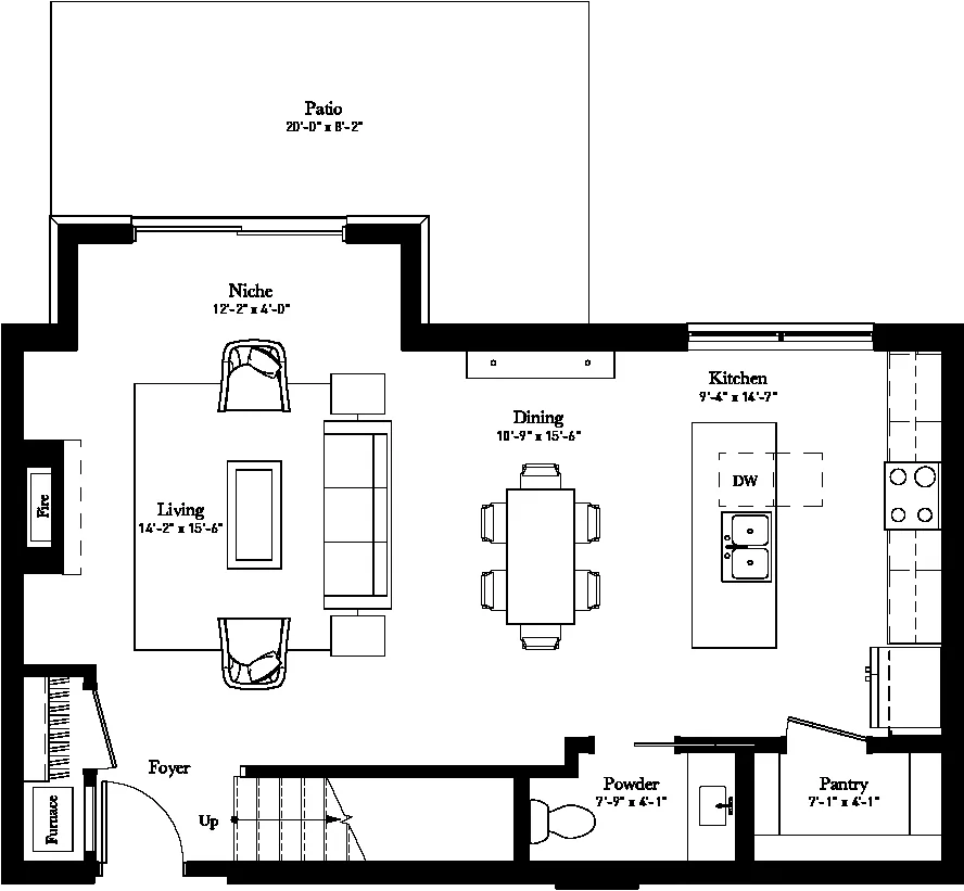 Floor plan Signature Campion Town Home (TH1s)