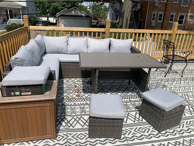 Back deck for sunning and socializing.