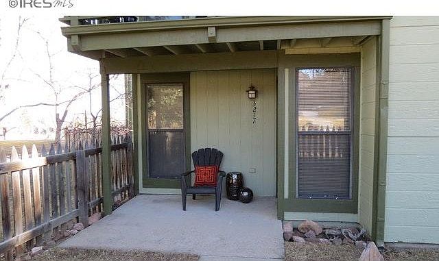 Front door and enclosed front yard