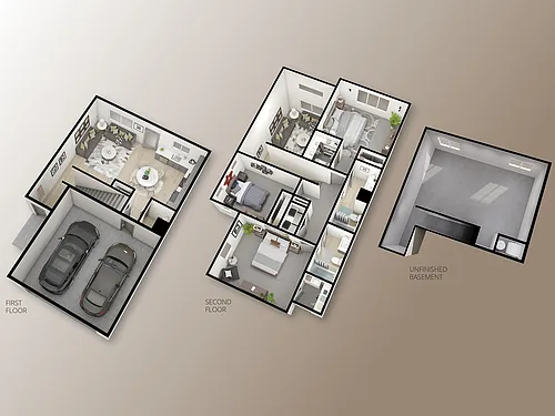 Floor plan Timberline w/Unfinished Basement