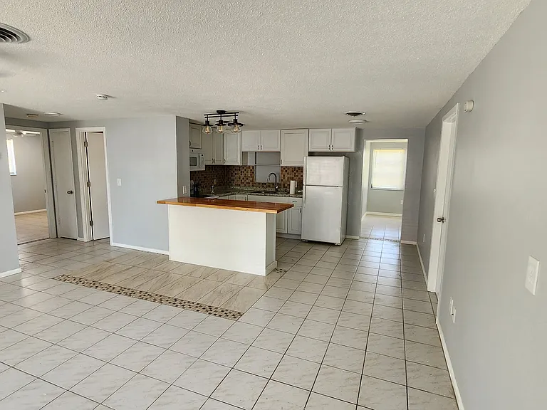 living room and kitchen