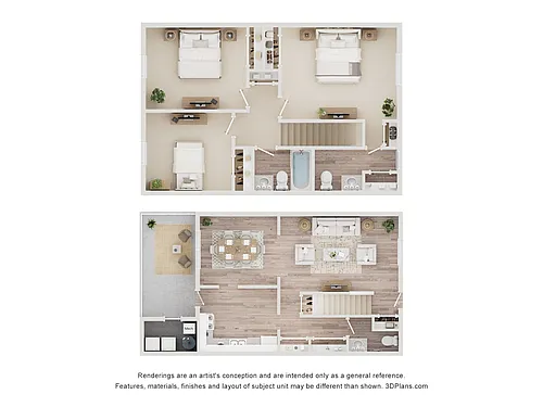 Floor plan Three Bedroom/TH