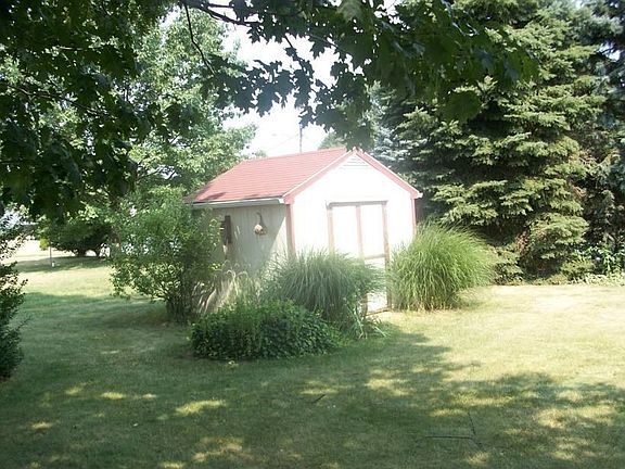 side yard and utility shed