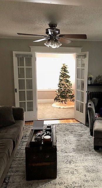 Living room looking into 2nd bedroom/office.