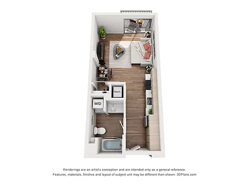 Floor plan Studio S1a