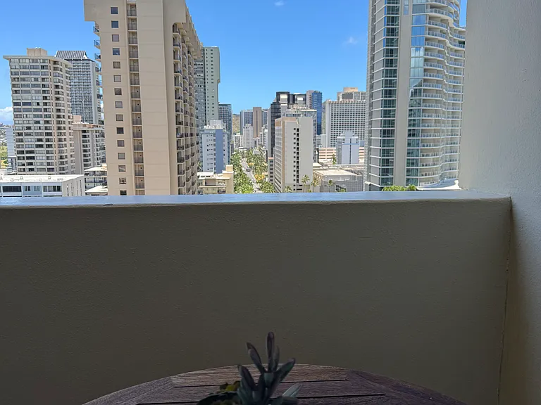 view facing towards Waikiki from Kuhio Ave
