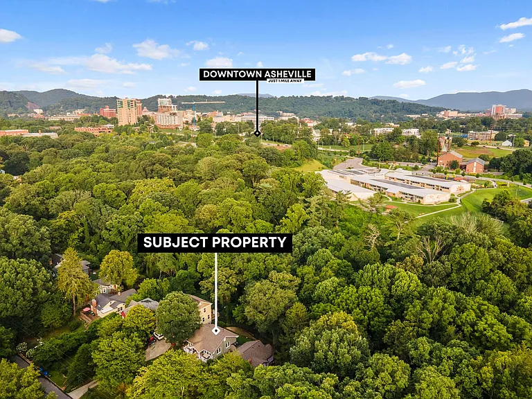 1 mile to downtown, 1.4 miles to UNCA, 1 mile to River Arts District, 1.5 Botanical Gardens, 2.5 Mission Hospital