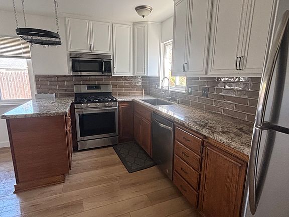Kitchen with eat-in nook.
