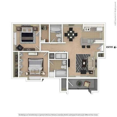 Floor plan Two Bedroom