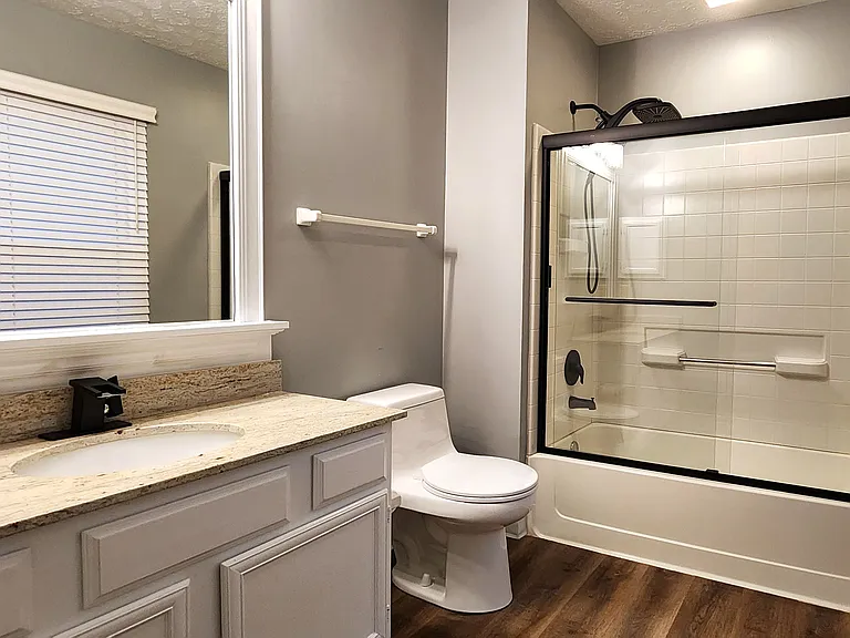 Mstr Bath Updated with Glass Doors