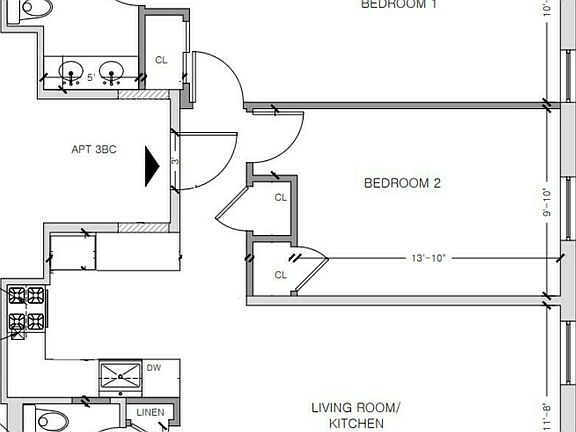 2nd image of 330 E 54th St #3BC