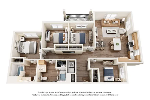 Floor plan 4AA (Wheelchair Accessible)